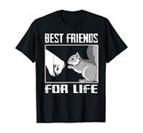 Kiristyle Squirrel Best Friend for Life T-Shirt Squirrel Lover Unisex T-Shirt Men Women Valentines Day Gift for her him idea Black