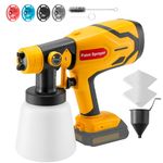 Paint Sprayer for 20V MAX Battery, 200W Cordless Paint Sprayer with Brushless Motor and Copper Nozzle, 200W Spray Paint Gun for Home Interior, House Painting(Battery Not Included)