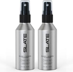 Slate Screen Cleaner Spray & Wipe - Streak-Free Plant-Powered Clean for Glass & Screens - Safe & Effective, Tough on Oil - Biodegradable, Prop 65 Compliant - Clean Laptop, TV, Car, & More, 3oz, 2-Pack