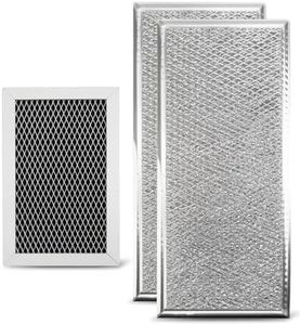 3 Pcs Microwave Charcoal & Grease Filter Replacement Fit for GE Filters JVM6175SF1SS JVM6175SK1SS JVM6175SK2SS JVM6175SK3SS