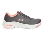 Skechers-Womens-Arch FIT-Infinity CO-Grey-Sneakers-UK 5