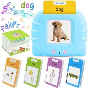 Talking Flash Cards for Toddlers with 510 Sight Words, Educational Toys for 1 2 3 4 Year Old, Audible Flash Cards for Toddlers, Speech Therapy Toys Birthday Gift for Ages 1-4 (Blue)