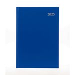 Collins Essential 2025 Business Diary - A4 Day to a Page Planner with Leathergrain Hardback Cover - Blue - ESSA41.60-25
