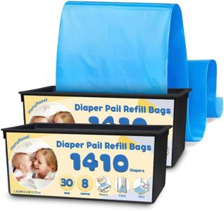 2-Pack Diaper Pail Refills Bags, Compatible with Genie Easy Roll Signature & Platinum Diaper Pails— Unscented, Strong & Leak-Resistant, Odor Locking