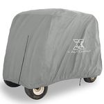 X AUTOHAUX 4 Passenger Golf Cart Cover 400D Waterproof Protective Cover Gray