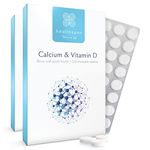 Healthspan Calcium & Vitamin D (240 Chewable Tablets) | High Strength Pure Calcium Supplement | Natural Source of Vitamin D3 | Added Vitamin K for Bone Health | Vanilla | Vegetarian