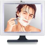 ToiletTree Products Deluxe LED Fogless Shower Mirror with Squeegee Anti-Fog Mirror - Adjustable Shaving Mirror with a Squeegee - Rust-Proof, Impact-Resistance Bathroom Shower Mirror