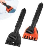 Ninonly Ice Scraper For Car Windscreen 2Pack Car Ice Scraper with Soft Grip Non Scratch Windscreen Snow Removal Ice Breakers for Car, SUV, Truck Windshield Windows