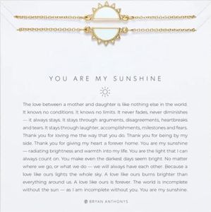 Bryan Anthonys You Are My Sunshine Necklace, 14K Gold Necklace for Women, Sun Pendant, 2 Piece Set, Adjustable Length