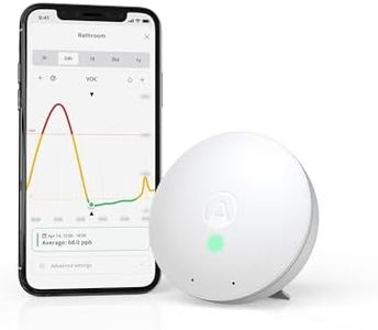 Airthings 292 Wave Mini - Surveillance de la Qualité de l’Air Intérieur avec Détecteurs de Composés Organiques Volatils (Voc), d’Humidité et de Température, Sans Câble