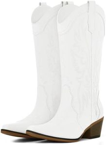 Eyriphy Cowboy Boots for Women, Western Cowgirl Boots Mid Calf Snip Toe