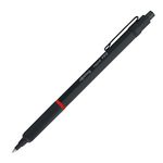 rOtring Rapid Pro Retractable Ballpoint Technical Drawing Pen, Black Barrel, Medium Point, Blue Ink(1904292)