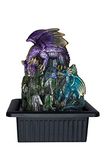 Dragon Lair Water Fountain with LED Light | Size 21 * 17.5 * 25 Cm | Dual USB & 3 Pin UK Plug Included |