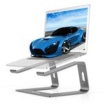 BoYata Laptop Stand: Dismountable with Ventilation, Portable Notebook Stand Compatible with Laptop (10 inch ~ 15.6 inch) MacBook Pro/Air, Dell, HP, Samsung, Acer (Gray)