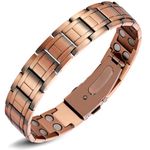 Jeracol Lymphatic Drainage Copper Bracelet for Men,Magnetic Bracelet Men with Upgrade Folding Clasp,Brazaletes Adjustment Tool and Jewelry Gift Box