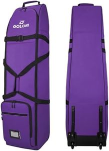 Goloni Golf Travel Bag with Wheels for Airlines, Heavy Duty Golf Club Travel Case, Water Resistant Golf Bag Cover for Air Travel, Portable Foldable Golf Luggage for Men Women