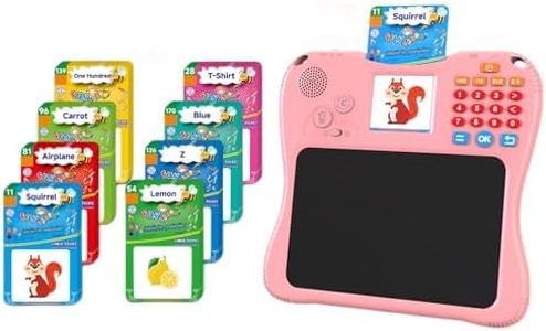 EASEGMER 3 in 1 8'' Drawing Tablet and 130 Talking Flash Cards Educational Toddler Learning Tablet and 3'' LCD ABC Learning Toys, Best Gift for 3-12 Years