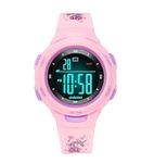 Time Up Silicone Digital Dial Big Size,Alarm With Sound,Colorful Glowing Light & Waterproof Watch For Boys & Girls (Age:5-15 Years)-Det17L-X (Beige)