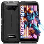 DOOGEE S41 Plus Rugged Smartphone 2024, 8GB RAM+128GB ROM/TF 1TB Rugged Phone, 6300mAh Mobile Phones, 5.5" HD+ Display Android 13 Phone, IP68 Waterproof Phone Unlocked/Dual SIM 4G/NFC/OTG/GPS -Black