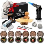 Cocktail Smoker Kit for Bourbon Whiskey Gifts for Men Drink Smoker Infuser Old Fashioned Smoker Kit with Torch Bongos Smoking Smoked Fashion Top Whiskey Making Accessories Infuse Cocktail Wine Meat
