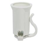 Encoidoz 100PCS C7 E12 Replacement Bulb Sockets, C7 White Socket SPT-1 Christmas String Light Replacement lamp Holder(E12, White)