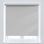 Blackout Roller Blinds 45 x 100 cm, UV Protection privacy protection Easyblackout, Easy To Install On No Drill, for Home Office Kids Room, Light Grey