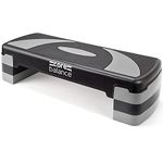 Core Balance Exercise Step Aerobic Stepper Non Slip 3 Level Height Adjustable (Grey)