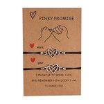 cmoonry Pinky Pomise Distance Matching Bracelets for Best Friends Couple Family Women Mens Teen Girls Sunflower Boho Bracelet Friendship Jewelry, 9 inches, Metal, Cubic Zirconia