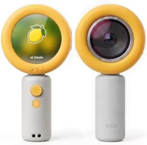 Dex Language Discovery Camera - Bilingual Learning System for Kids 3-8, Educational Toy with Spanish, French, Mandarin and 13 More Languages, Point at Anything to Hear New Words, Parent App, Yellow
