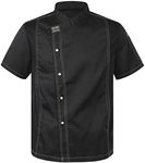 TiaoBug Unisex Chef Coat Men's Shor