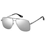 Marc Jacobs Men's Marc 387/S Sunglasses, Black/Silver Mirrored, 60mm, 14mm