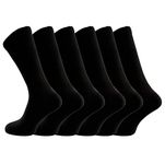 Bonjour - 6 pairs of Men's DIABETIC EXTRA Wide Non Elastic Socks for Swollen Legs and Diabetics, Honeycomb Top Designed for Wide and Problematic feet (11-14)