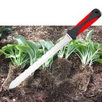 Keyfit Tools Spartan Garden Knife Perennial Splitter Divider Super Sharp Double Sided Serrated Stainless Steel 8” Blade 5” Ergonomic Rubber Handle Hori Hori Knife Gardening Tools