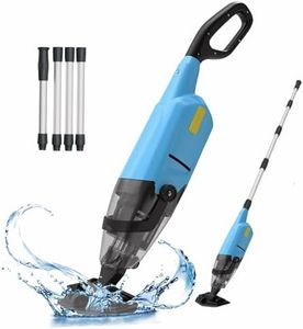Efurden Cordless Pool Vacuum, Handheld Rechargeable Pool Cleaner with Running Time up to 60-Minutes Ideal for Above Ground & In-Ground Pools, Spas and Hot Tub for Sand and Debris, Blue
