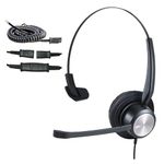 MKJ Phone Headset Corded RJ9 Telephone Headset with Microphone Noise Canceling for CP-7821 7841 7942G 8841 7931G 7940 7942G 7945G 7960 7961 7961G 7965G 7970 7975G 8811 8865 9951 9971