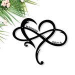 Custom Infinity Metal Sign, Infinity Heart Sign Metal Wall Decor, Personalized Infinity Metal Name Sign, Personalized Engagement Wedding Gifts