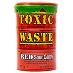 Toxic Waste Red Sour Candy Assortment Of Cranberry, Strawberry, Raspberry, Red Pear, & Red Grape Flavour Sour Hard Boiled Sweets 42g (UK)