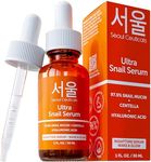 Korean Skin Care Snail Mucin Serum - Korean Beauty Skincare Night Serum for Face - Contains Potent 97.5% K Beauty Snail + Hyaluronic Acid + Centella Asiatica Extremely Effective Anti Wrinkle Serum 1oz
