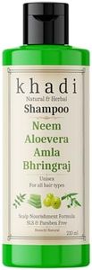 Khadi Neem Aloe Vera Amla Bhringraj Shampoo | Scalp Nourishment & Hair Strength | Khadi Herbal Shampoo for Women & Men | Sulfate, SLS & Paraben Free 210 ml