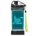 YuanDian Light Up Train Water Bottle - 14 OZ Tritan BPA Free Eco-Friendly - Glow in The Dark Cool Drinking Cups Gift Toy for School Kindergarten Boys Adults Girls Christmas Holiday