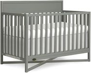 Dream On Me Owen 5-in-1 Convertible Full-Size Baby Crib in Seagrass, GreenGuard Gold & JPMA, Converts to Toddler, Day, & Full-Size Bed, Non-Toxic Paint, Safe Sleep Environment