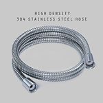 60-inch Shower Hose Replacement, 304 Stainless Steel Hand Held Shower Hose Chrome With Brass Fitting (60-inch, Chrome)