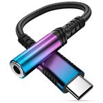 USB C to 3.5mm Audio Adapter for iPhone 15 Pro Max iPad 10 Pixel 9 8 7 COOYA Headphone Adapter Type C to Aux Jack Dongle Stereo Earphone Connector for Samsung S24 Ultra S23 S22 S21 A54 for OnePlus 12