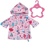 BABY born Bath Bathrobe 43cm - For Toddlers 2 Years and Up - Easy for Small Hands - Includes Bathrobe and Hanger