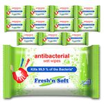 Multi-Purpose Antibacterial Disinfectant 15 Pack Multipack Total (180) Wipes For Hard Surfaces Gym Equipment Keyboards Door Handles Effective Against Bacteria, White (12)