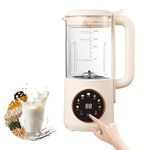 8 in 1 Nut Milk Maker Machine, 1400ml Automatic Soy Milk Maker Machine with 16 Leaves Blades, Noise-Insulating Cover, Homemade Plant-Based Milk, Oat, Almond, Juice with Delay Start, Self Cleaning