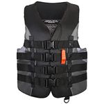 Leader Accessories Adult Universal Type III USCG Approved Life Jacket Vest (Black, XL)