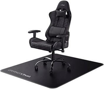 Trust Gaming GXT 715 Tapis de Chaise pour Les Chaises de Jeu ou de Bureau, Matériau Résistant, 99 × 120 cm, Protège Les Sols, Planchers, Parquets, pour Gaming et Le Travail - Noir