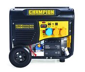 Champion Power Equipment CPG9000E2 8000 Watt Portable Petrol Frame Generator - 459cc OHV Engine - 25L Tank, 10 Hours Max, Electric Start, Wireless Remote, Intelligauge, Cold Start, Shut Off Sensor