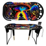 Rolling Tray with Folding Rolling Station to Stuff Full Size and Standard Sized Cones. Rolling Tray Cone Loader. Folding Rolling Tray with Cone Packer Tools (A Trippie Hippie)